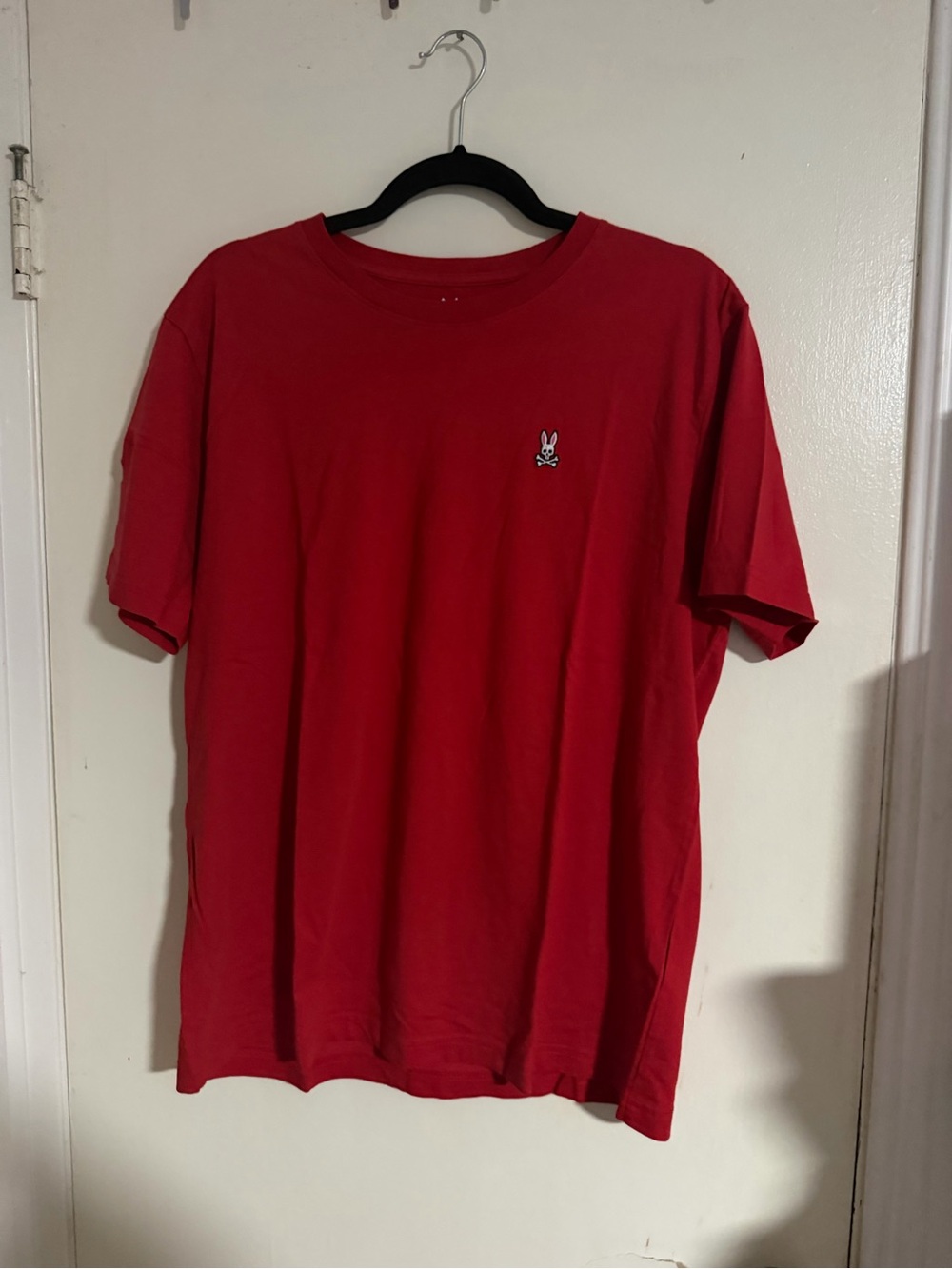Psycho Bunny Mens Red Pima Cotton Crewneck T-Shirt Embroidered Logo Size 6 L